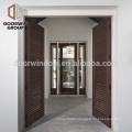 Classical wood door model interior door panel bathroom sliding louvered doors